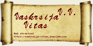 Vaskrsija Vitas vizit kartica